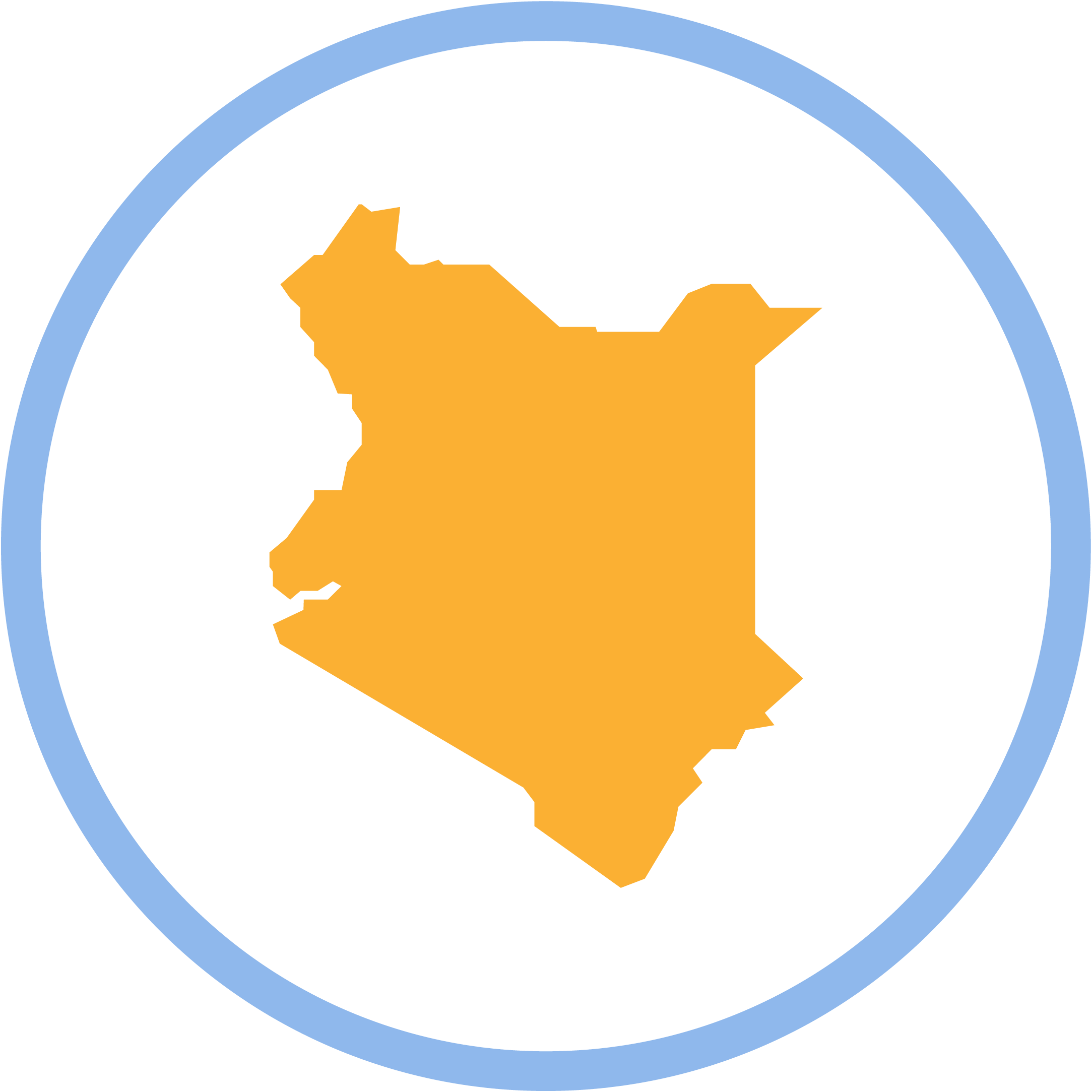 icon containing outline of the country of Kenya